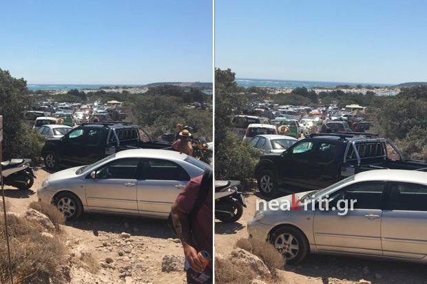 «Βουλιάζει» από τουρίστες το Ελαφονήσι -Ατελείωτες ουρές από αυτοκίνητα και ταλαιπωρία [εικόνες] | iefimerida.gr 1