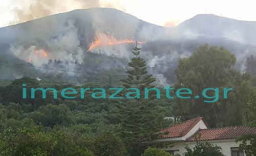 Aνεξέλεγκτη η φωτιά στη Ζάκυνθο -Πλησιάζει κατοικημένα χωριά [εικόνες & βίντεο] | iefimerida.gr 0