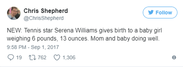 Γέννησε η Σερένα Γουίλιαμς -Σε πελάγη ευτυχίας με τον σύντροφό της [βίντεο] | iefimerida.gr 0