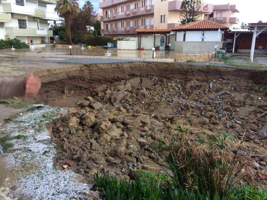 Ο «Δαίδαλος» στα Χανιά κατέστρεψε δρόμους, σπίτια, παραλίες [εικόνες] | iefimerida.gr 7