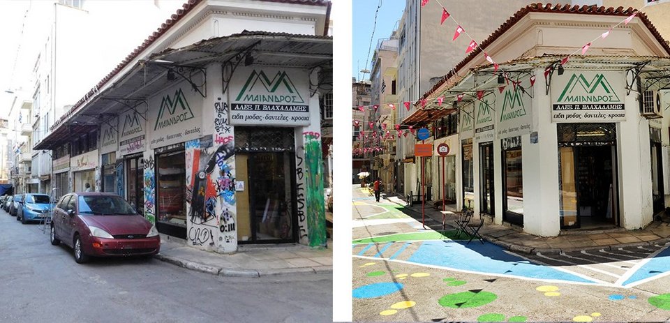 Παρεμβάσεις στην πλατεία Αγίας Ειρήνης: Καθαρισμός, ζωγραφική, γλάστρες με φυτά [εικόνες] | iefimerida.gr 2