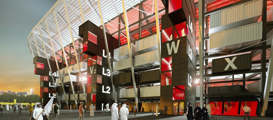 Εντυπωσιακό: Στο Κατάρ φτιάχνουν συναρμολογούμενο γήπεδο από μπλοκ και κοντέινερ, για το Μουντιάλ! [βίντεο]  | iefimerida.gr 4