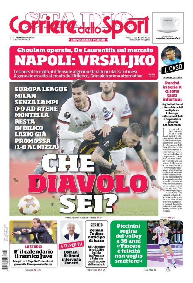 Πώς σχολιάζει ο ιταλικός Τύπος την ισοπαλία της Μίλαν με την ΑΕΚ [εικόνες] | iefimerida.gr 1