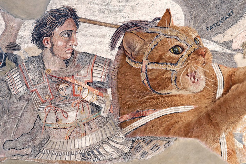 Ρωσίδα καλλιτέχνις προσθέτει σε κλασικά αριστουργήματα τη γάτα της [εικόνες] | iefimerida.gr 1