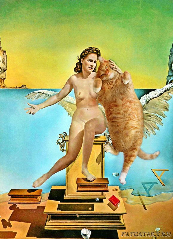 Ρωσίδα καλλιτέχνις προσθέτει σε κλασικά αριστουργήματα τη γάτα της [εικόνες] | iefimerida.gr 6