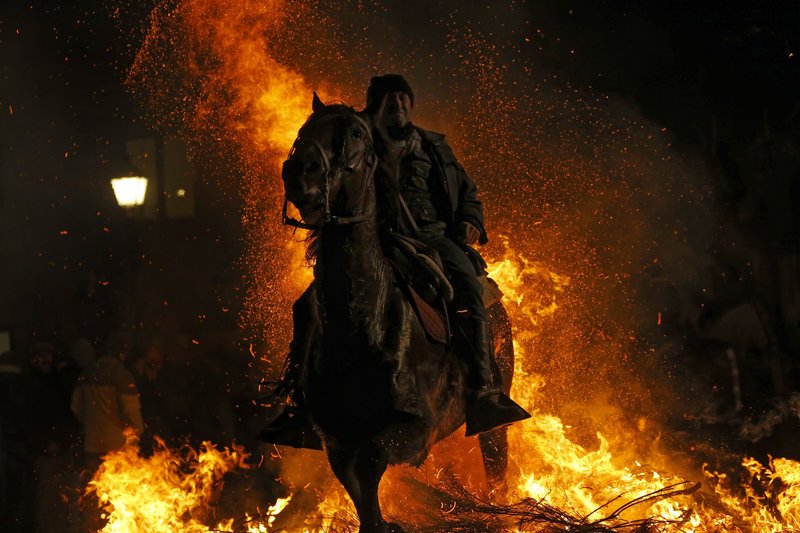 Το αμφιλεγόμενο ισπανικό έθιμο για τη γιορτή του Αγίου Αντωνίου -Αλογα πηδούν μέσα από φωτιές [εικόνες] | iefimerida.gr 3