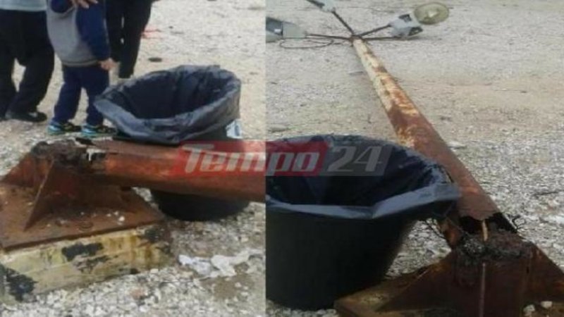  Μπλέχτηκε ο χαρταετός σε στύλο της ΔΕΗ -Τον τράβηξε και κατέρρευσε ο στύλος! [εικόνες] | iefimerida.gr 0
