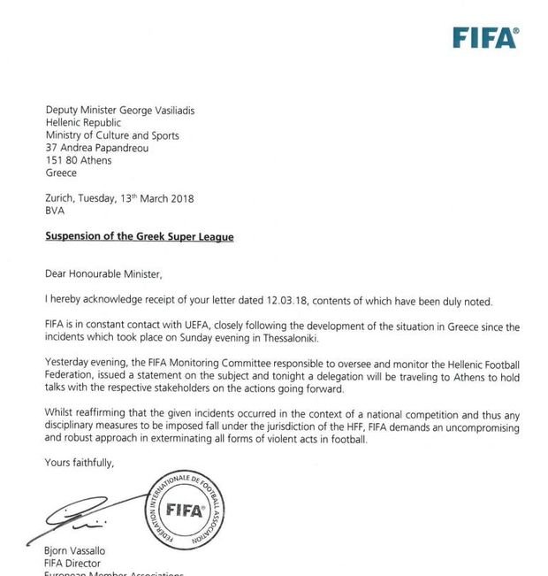 Με άγριες διαθέσεις η FIFA στην Αθήνα -Οι πρώτες καμπάνες για το ντου Σαββίδη | iefimerida.gr 2