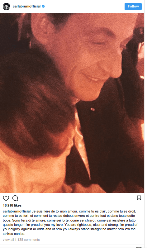 Κάρλα Μπρούνι στηρίζει Σαρκοζί: Είμαι περήφανη για σένα αγάπη μου... [εικόνα] | iefimerida.gr 0