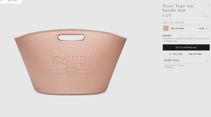 Η νέα τσάντα της Gucci ξαφνιάζει τους λάτρεις της μόδας: Κουβάς σφουγγαρίσματος ή καλάθι άπλυτων; [εικόνα] | iefimerida.gr 0