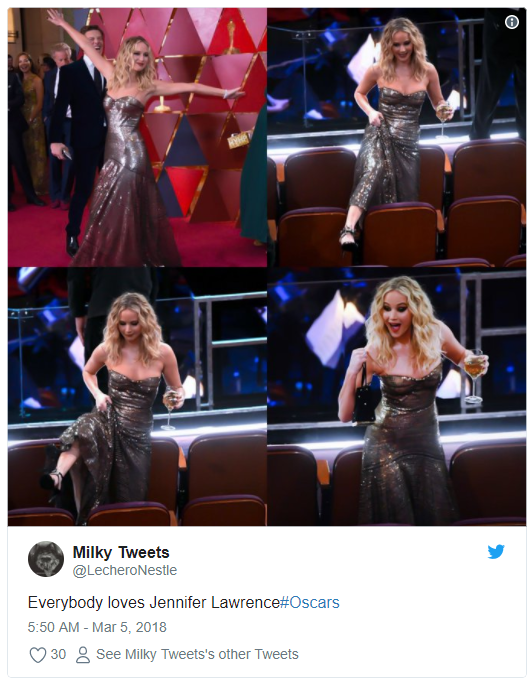 «Τα έτσουξε» στα Οσκαρ η Τζένιφερ Λόρενς -Κεφάτη με ένα ποτήρι σαμπάνια στο χέρι [εικόνες] | iefimerida.gr 0