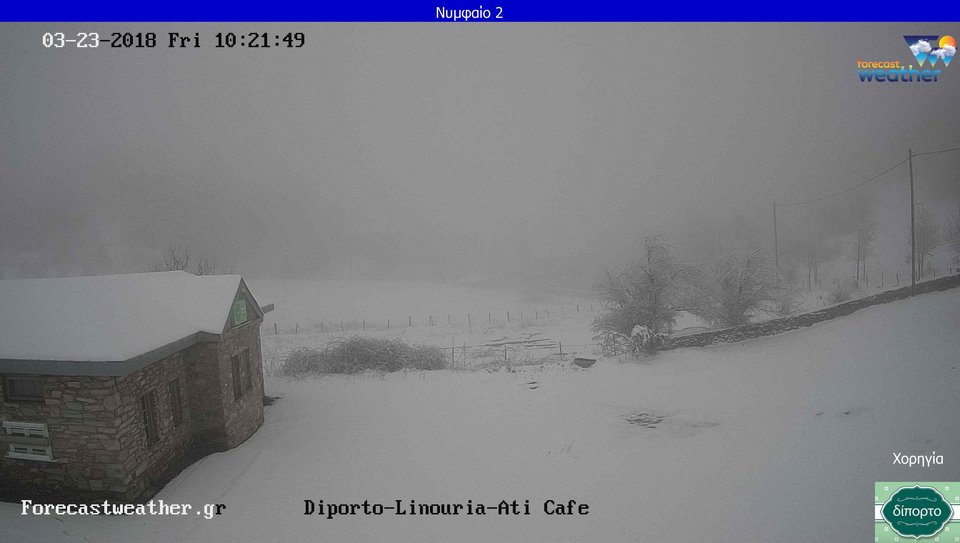 Ποια άνοιξη, ποια σκόνη; -Χιόνια σε Μέτσοβο, Πετρούλι και Νυμφαίο [εικόνες & βίντεο] | iefimerida.gr 3