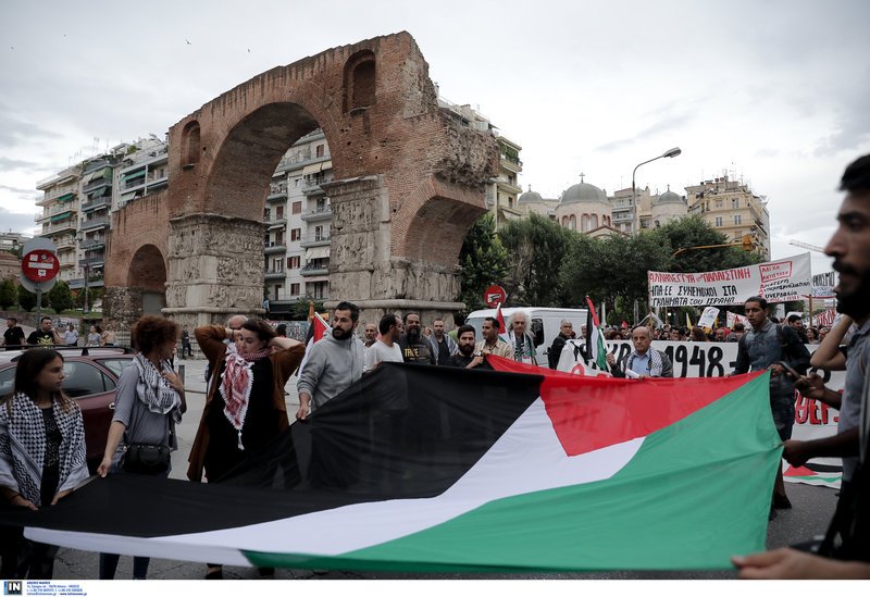 Θεσσαλονίκη: Πορεία συμπαράστασης και αλληλεγγύης για τον παλαιστινιακό λαό [εικόνες] | iefimerida.gr 3