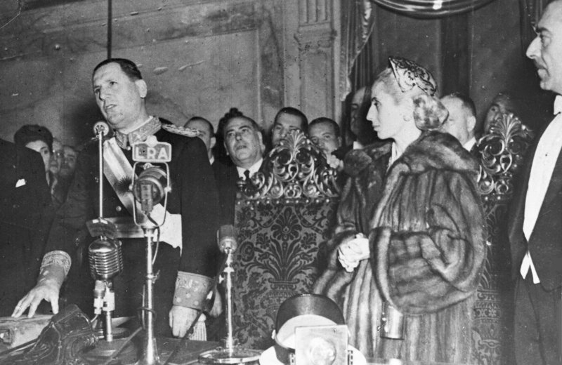 Στην ορκωμοσία του Περόν το 1952