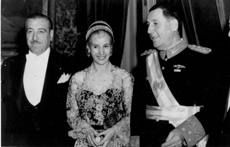 Στην ορκωμοσία του Περόν το 1952