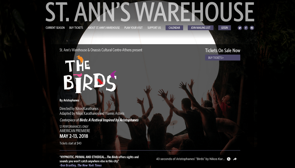 Οι New York Times γοητεύτηκαν από τους Ορνιθες -Στο Μπρούκλιν η παράσταση της Στέγης [βίντεο]  | iefimerida.gr 3