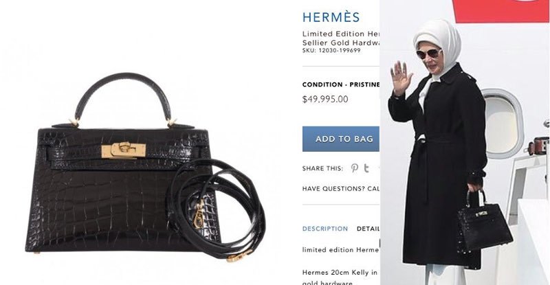 Σάλος: Η πανάκριβη τσάντα και η καρφίτσα της Εμινέ Ερντογάν -75.000 δολαρίων [εικόνες] | iefimerida.gr 0