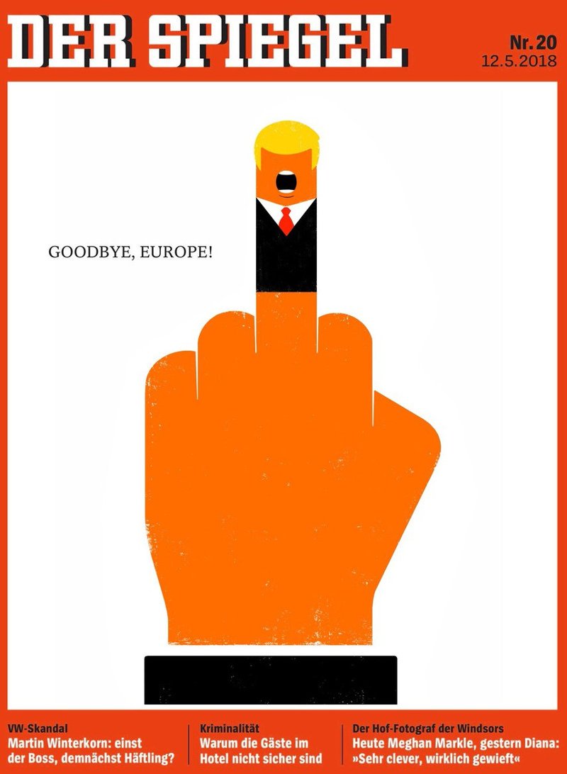 Eξώφυλλο του Spiegel: Ο Τραμπ υψώνει το μεσαίο δάχτυλο στην Ευρώπη [εικόνα] | iefimerida.gr 0