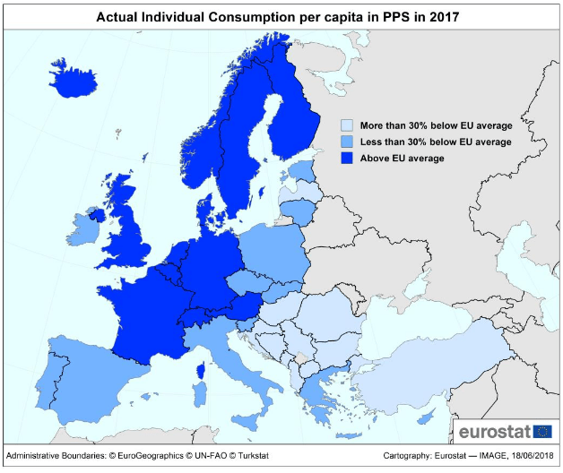 Στις φτωχότερες χώρες της ΕΕ η Ελλάδα - Στο 67% του μέσου όρου το κατά κεφαλήν ΑΕΠ | iefimerida.gr 0