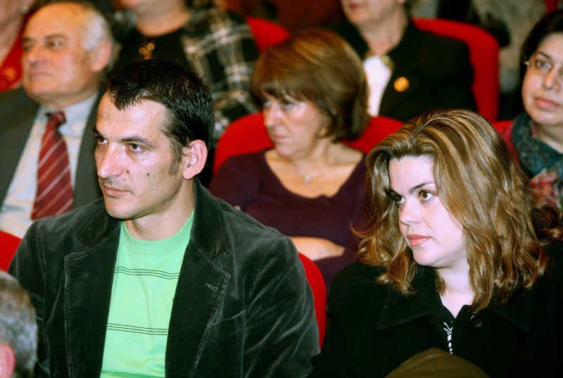 O Πύρρος Δήμας μαζί με τη σύζυγό του, το 2006