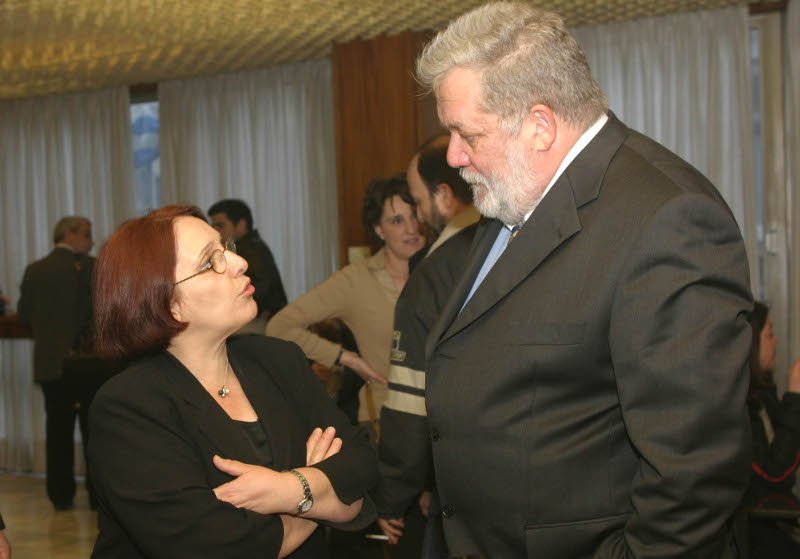 Ο Σήφης Ζαχαριάδης με την Αλέκα Παπαρήγα σε παλαιότερη εκδήλωση. Φωτογραφία: Eurokinissi
