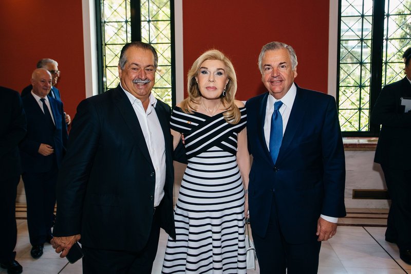 Andrew Liveris, Chairman του THI, Μαριάννα Β. Βαρδινογιάννη και George Stamas, Πρόεδρος του Διοικητικού Συμβουλίου του THI