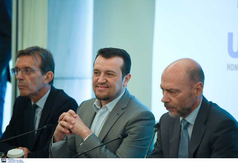 Ο Νίκος Παππάς στην συνέντευξη Τύπου στο Ελληνοαμερικανικό Επιμελητήριο/ Φωτογραφία intime