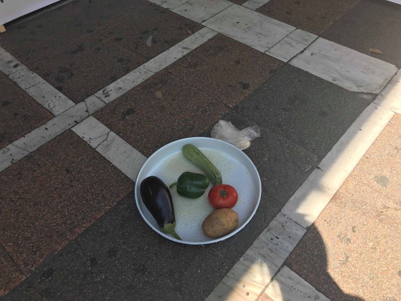Τα γεμιστά της Θεανώς Φωτίου...ενέπνευσαν τους διαδηλωτές της ΠΟΕΔΗΝ- φωτογραφία iefimerida