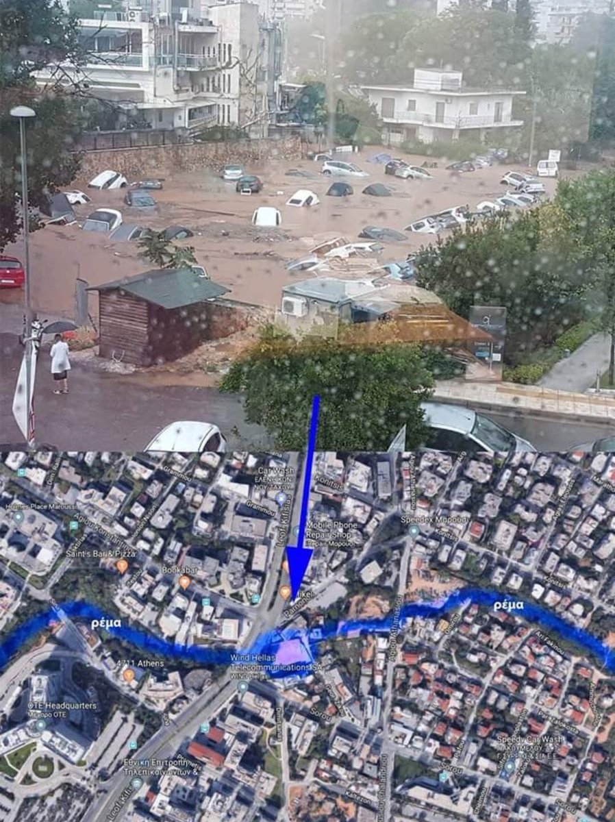 «Βούλιαξε» και ο Πατούλης στο πάρκινγκ Αμαρουσίου -Εκλεισαν το ρέμα Σαπφούς [εικόνες] | iefimerida.gr 1