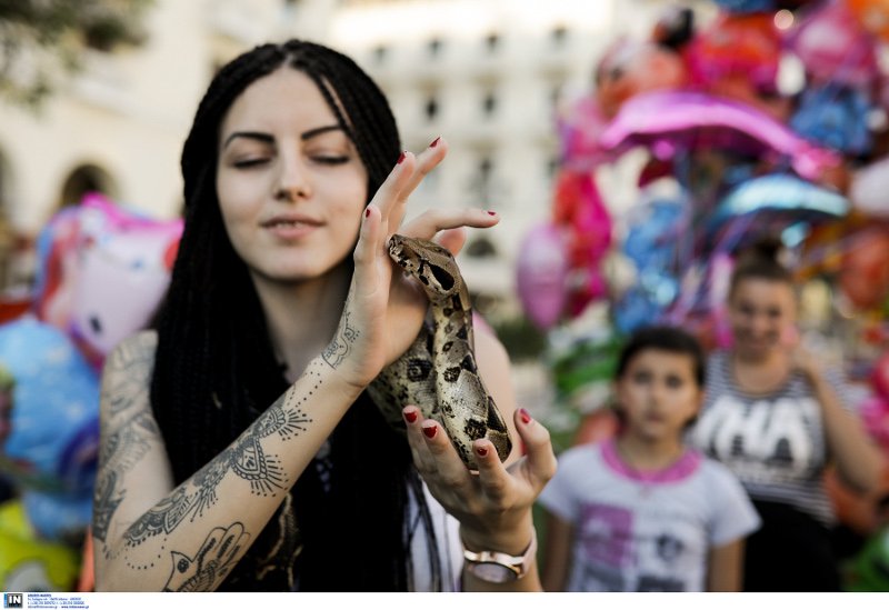 Τολμηρή Θεσσαλονικιά έβγαλε βόλτα τον... βόα της στην πλατεία Αριστοτέλους [εικόνες] | iefimerida.gr 3