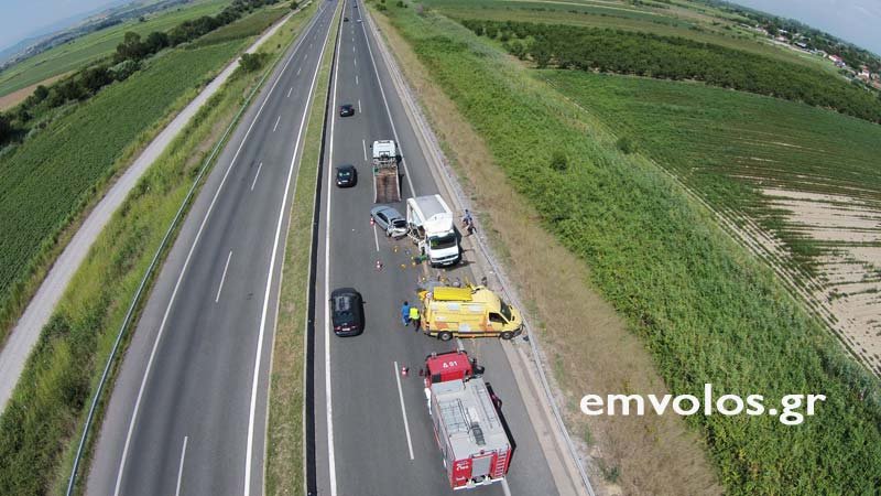 Σφοδρή σύγκρουση στην Εγνατία Οδό