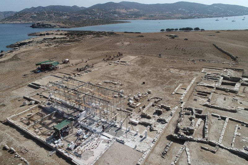 Αεροφωτογραφία του χώρου των ανασκαφών