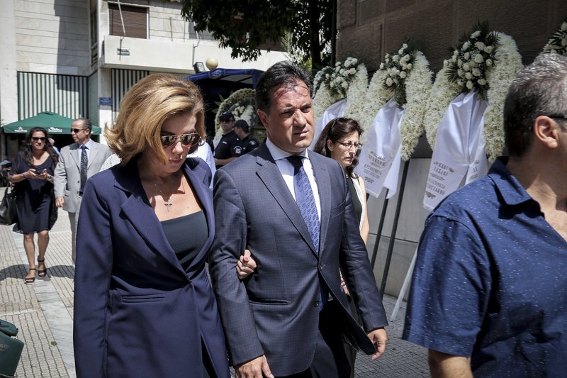 Ο αντιπρόεδρος της ΝΔ, Αδωνις Γεωργιάδης και η σύζυγός του, Ευγενία Μανωλίδου/Φωτογραφία: Eurokinissi-Βασίλης Ρεμπάπης