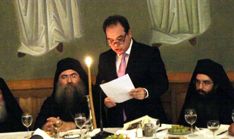 Ο διοικητής του Αγίου Ορους Κωστής Δήμτσας -Φωτογραφία: Eurokinissi/ΧΡΗΣΤΟΣ ΜΠΟΝΗΣ