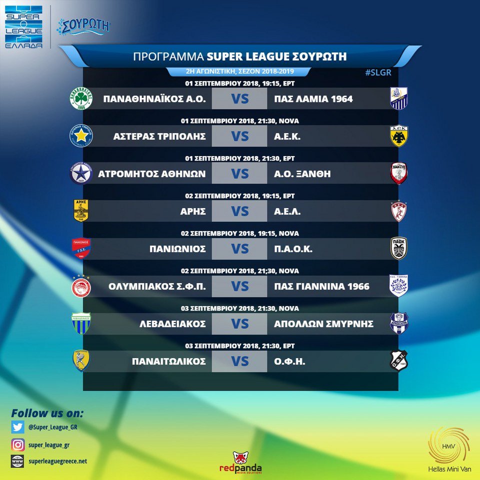 Super League: Το πλήρες πρόγραμμα των δύο πρώτων αγωνιστικών -Ημέρες, ώρες, μεταδόσεις | iefimerida.gr 1