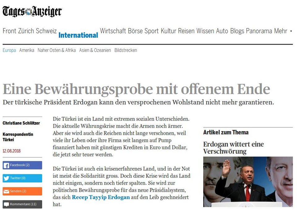 Ευρωπαϊκά ΜΜΕ για Ερντογάν: «Ο Σουλτάνος έχει χρεοκοπήσει» | iefimerida.gr 2