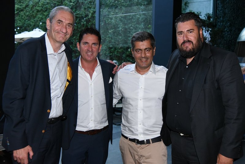 Καμίλ Ζίγκλερ, Εκτελεστικός Πρόεδρος ΟΠΑΠ, Τσάβι Πασκουάλ, Προπονητής ΚΑΕ Παναθηναϊκός ΟΠΑΠ, Οδυσσέας Χριστοφόρου, Επικεφαλής Εταιρικών & Ρυθμιστικών Υποθέσεων ΟΠΑΠ, Αριστείδης Χριστόπουλος, Εμπορικός Διευθυντής ΚΑΕ Παναθηναϊκός ΟΠΑΠ