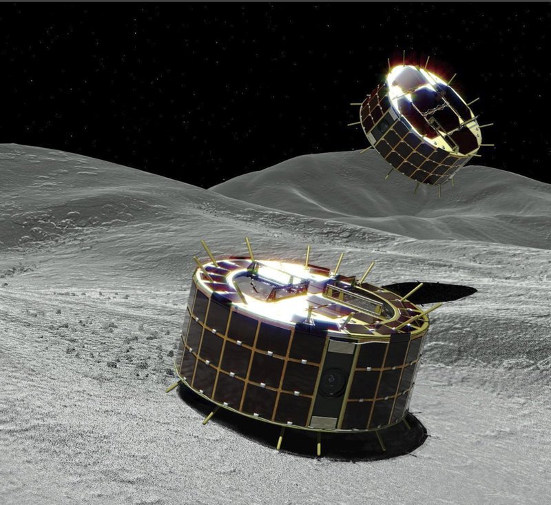 Τα διαστημικά ρόβερ που έστειλε η JAXA στον αστεροειδή Ryugu (Φωτογραφία: AP/JAXA)