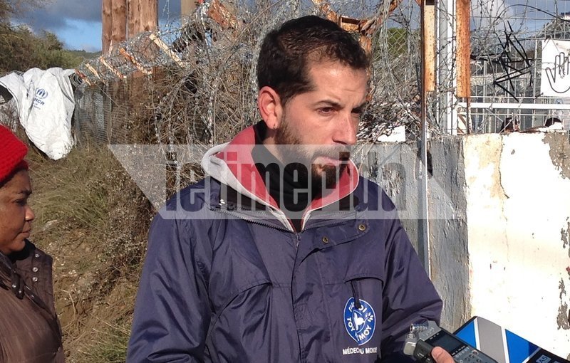 Ο συντονιστής Πεδίου των Γιατρών του Κόσμου στη Λέσβο Δημήτρης Παπανδρέου.
