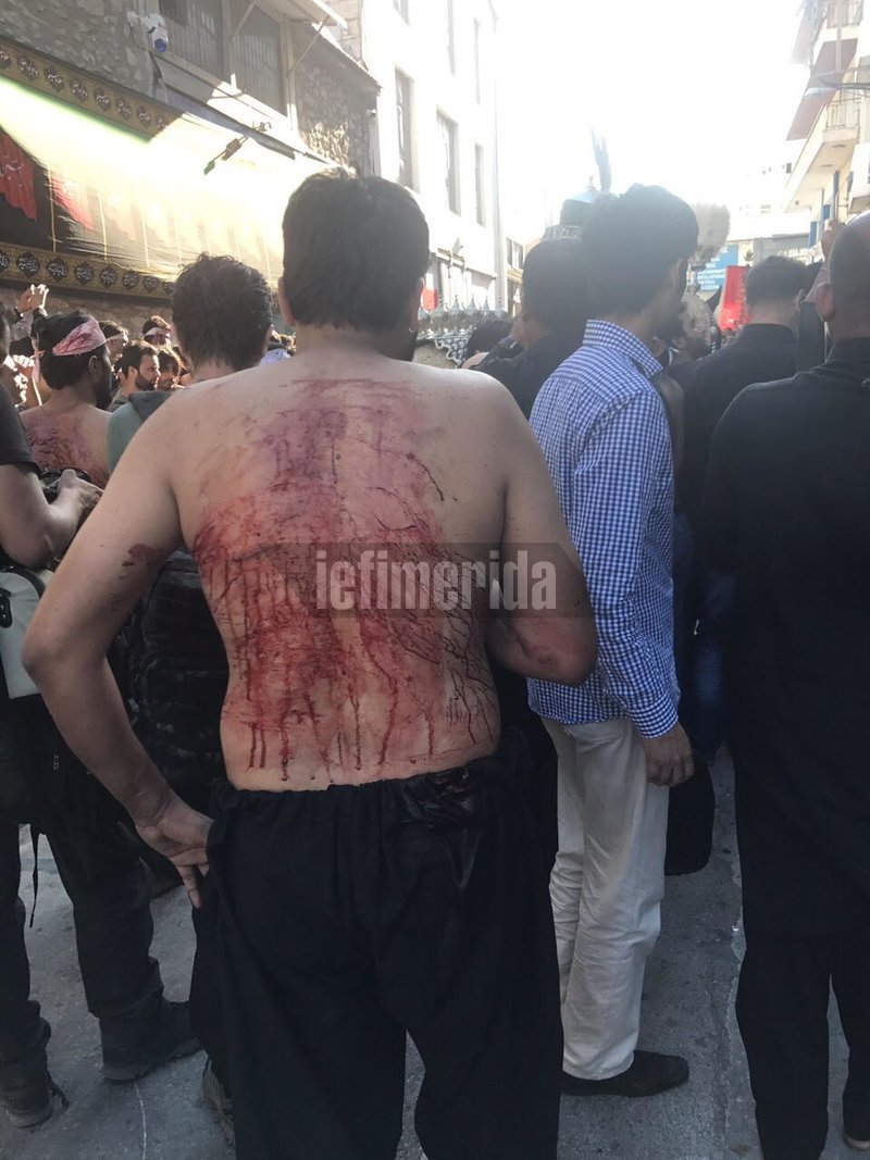 Εκατοντάδες σιίτες μουσουλμάνοι αυτομαστιγώνονται στον Πειραιά -Για να γιορτάσουν την Ασούρα [εικόνες & βίντεο] | iefimerida.gr 14
