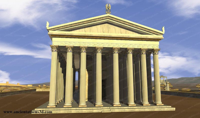 Σύγχρονη αναπαράσταση του πώς ήταν ο ναός στην αρχαιότητα