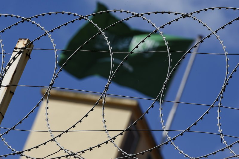 To προξενείο της Σαουδικής Αραβίας στην Κωνσταντινούπολη (Φωτογραφία: ΑΡ)