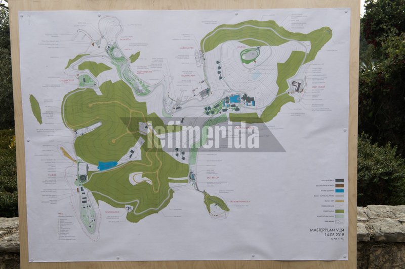 To σχέδιο ανάπλασης περιλαμβάνει main complex με 7 VIP σουίτες και 12 βίλες