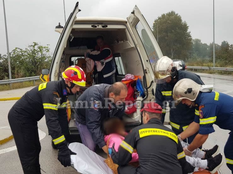 Το τροχαίο στην διασταύρωση της Νέας Εθνικής Οδού με την Παλαιά στη Στυλίδα.