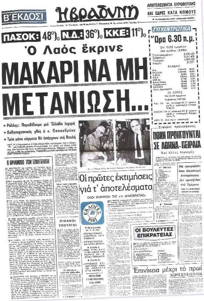 Σαν σήμερα, το 1981 η πρώτη νίκη του Ανδρέα στις εκλογές -Στις 18 Σοσιαλισμός... | iefimerida.gr 6