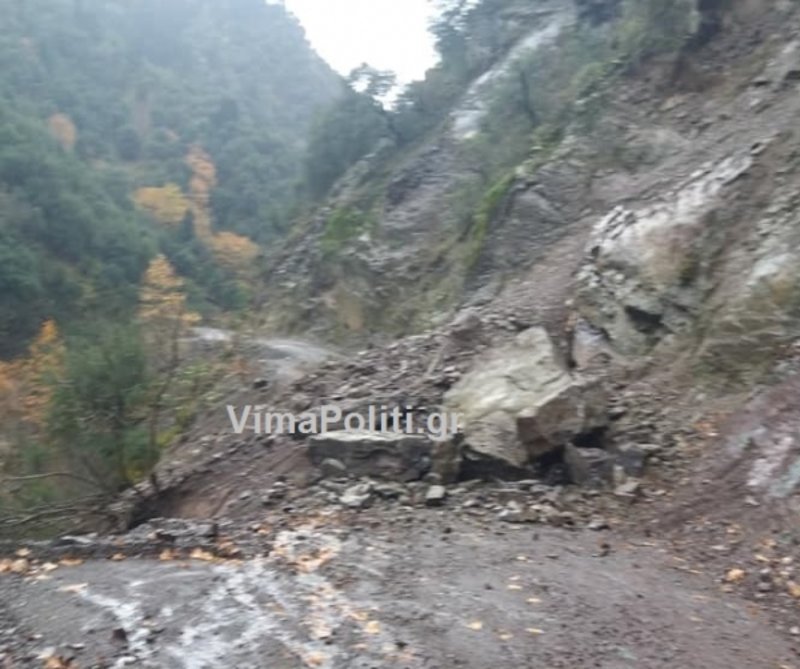 Εικόνα από την κατολίσθηση