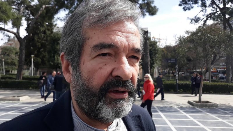 Ο Γιάννης Λαθήρας, πρόεδρος της Γ' ΕΛΜΕ Θεσσαλονίκης / Φωτογραφία: Youtube