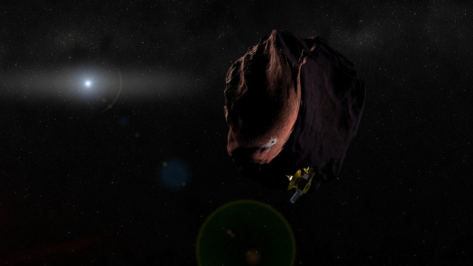 (καλλιτεχνική απεικόνιση): New Horizons-Έσχατη Θούλη (καλλιτεχνική απεικόνιση) - Πηγή Johns Hopkins APL-SRI