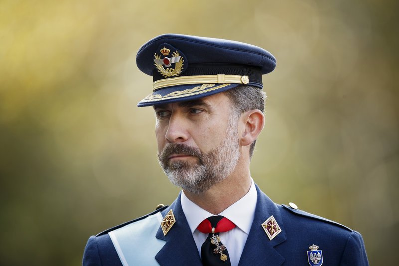 Ο βασιλιάς της Ισπανίας Φίλιππος, λίγο πριν το χριστουγεννιάτικο διάγγελμά του / Φωτογραφία: AP Images