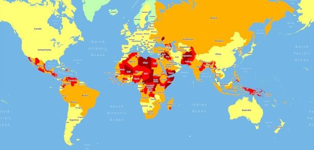 Οι πιο επικίνδυνες χώρες για τουρισμό βρίσκονται σε Αφρική, Ασία και κεντρικη Αμερική (Πηγή: International SOS and Control Risks)